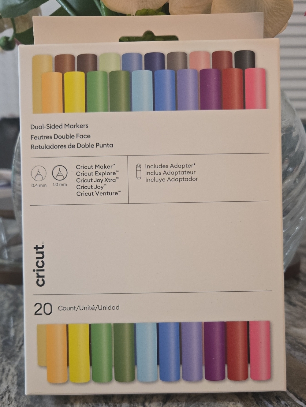 Cricut Dual-Sided Markers - Yellow, Green, Blue, Purple, Red, Pink, Brown, Black
